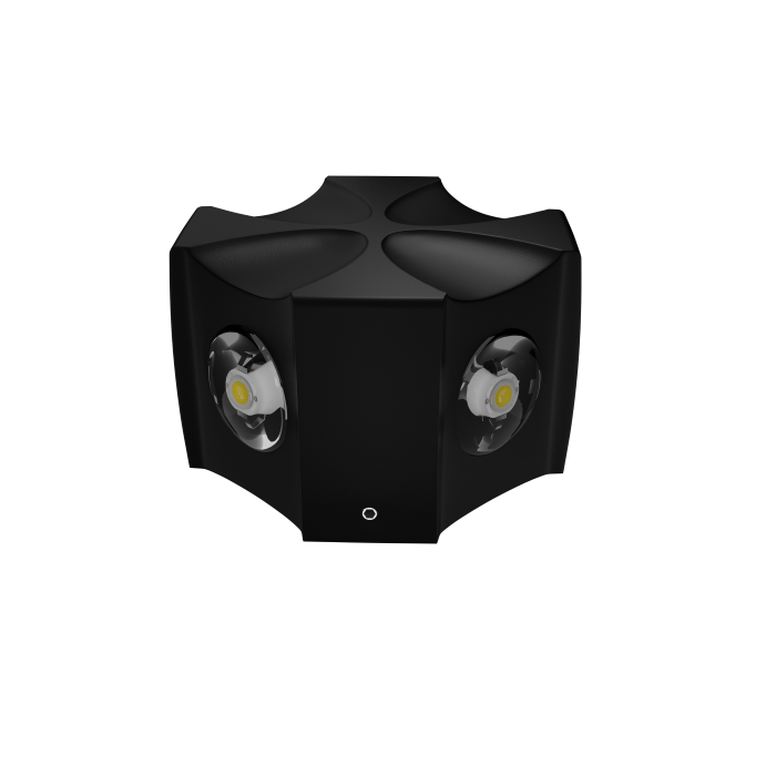 4LED OUTDOOR WALL LIGHT L-050-8-2W-Black_